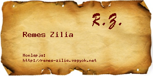 Remes Zilia névjegykártya